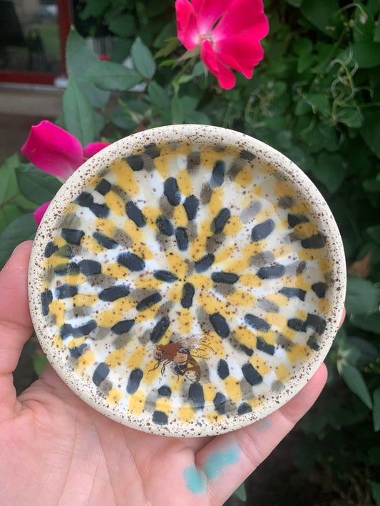 BEES Painted Array Trinket Dish